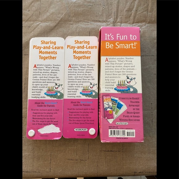 GUC.  BRAIN QUEST AGES 4-5  300 Q & A Pre-school - Picture 3 of 3